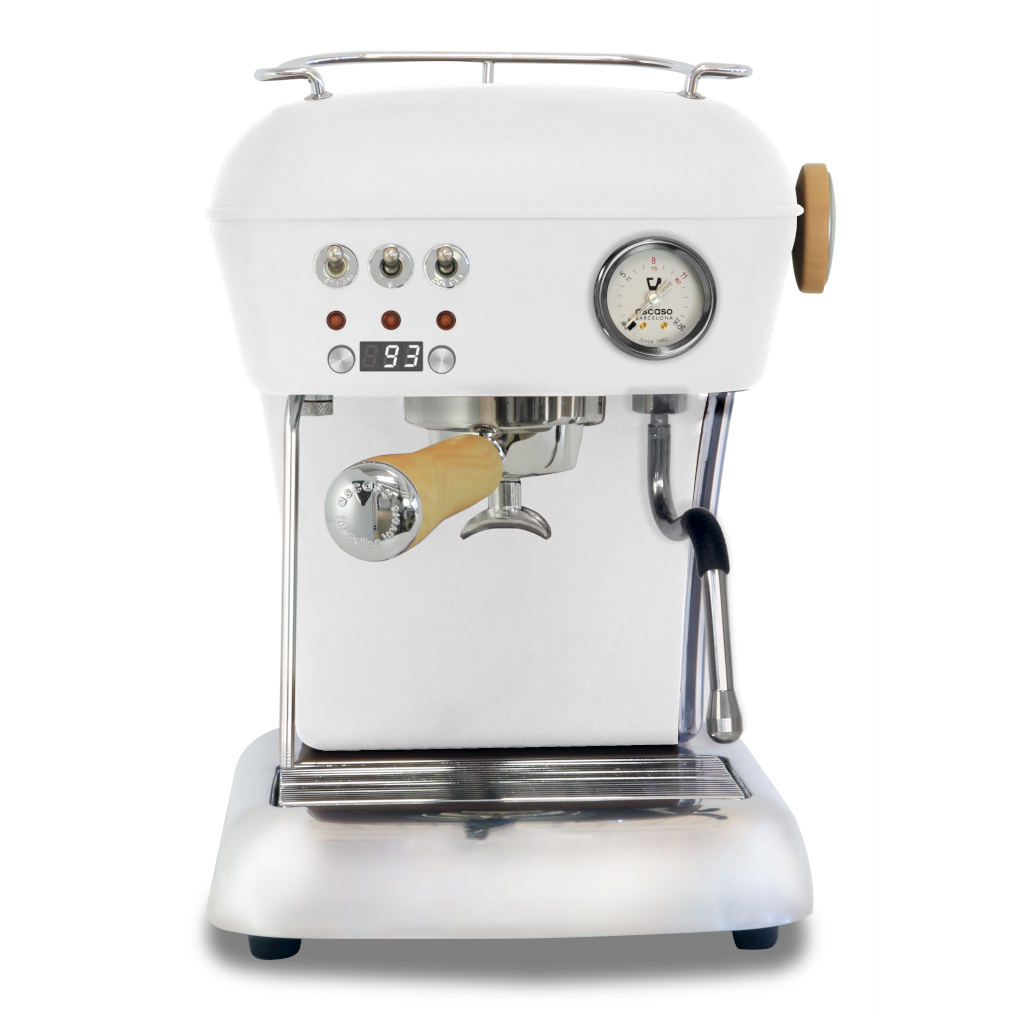 Ascaso Dream UP V3 PID Espresso Machine w/ Wood Handle & Steam Knob – CLOUD WHITE
