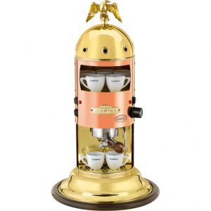 Elektra Mini Verticale Espresso Machine – copper & brass